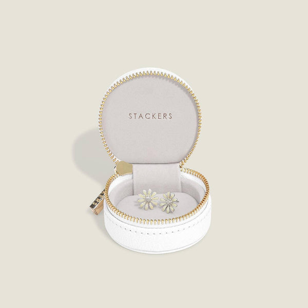 Stackers Oyster Travel Jewellery Box - Pebble White