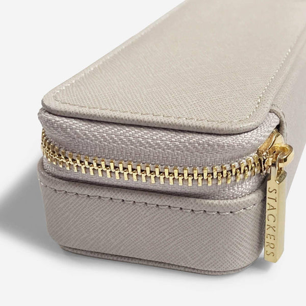 Stackers Medium Zipped Travel Jewellery Box - Taupe