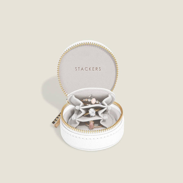 Stackers Oyster Travel Jewellery Box - Pebble White