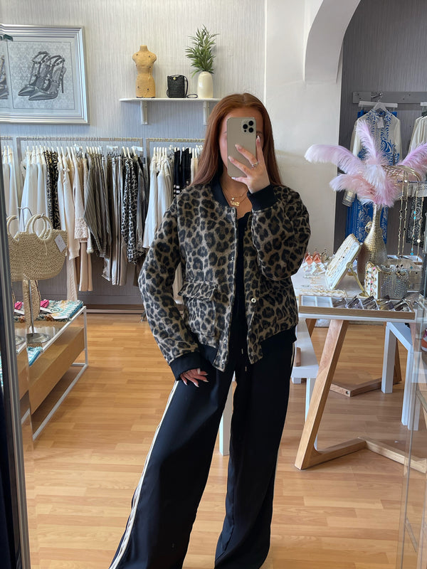 Leopard Bomber Jacket