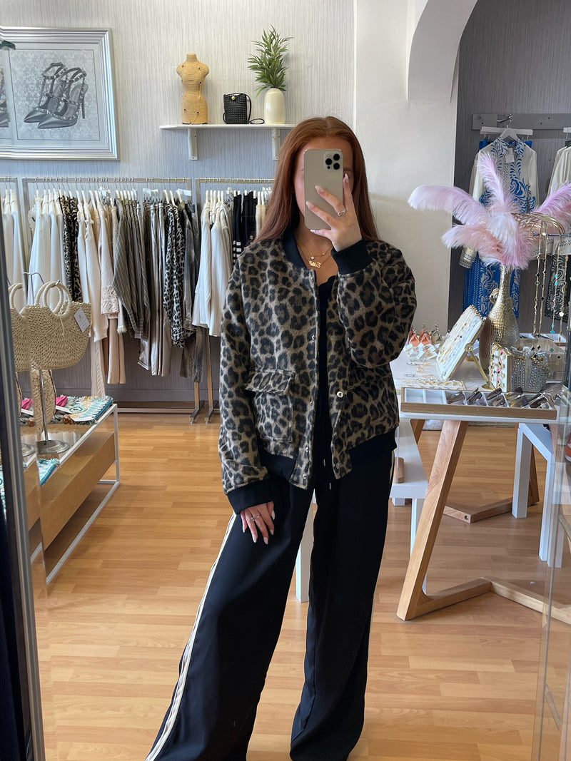 Leopard Bomber Jacket