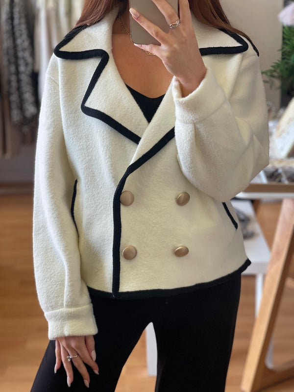 Cream Knit Jacket