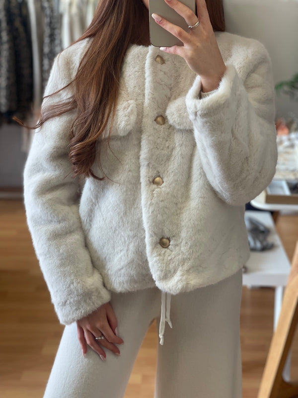 Cream Fur Jacket