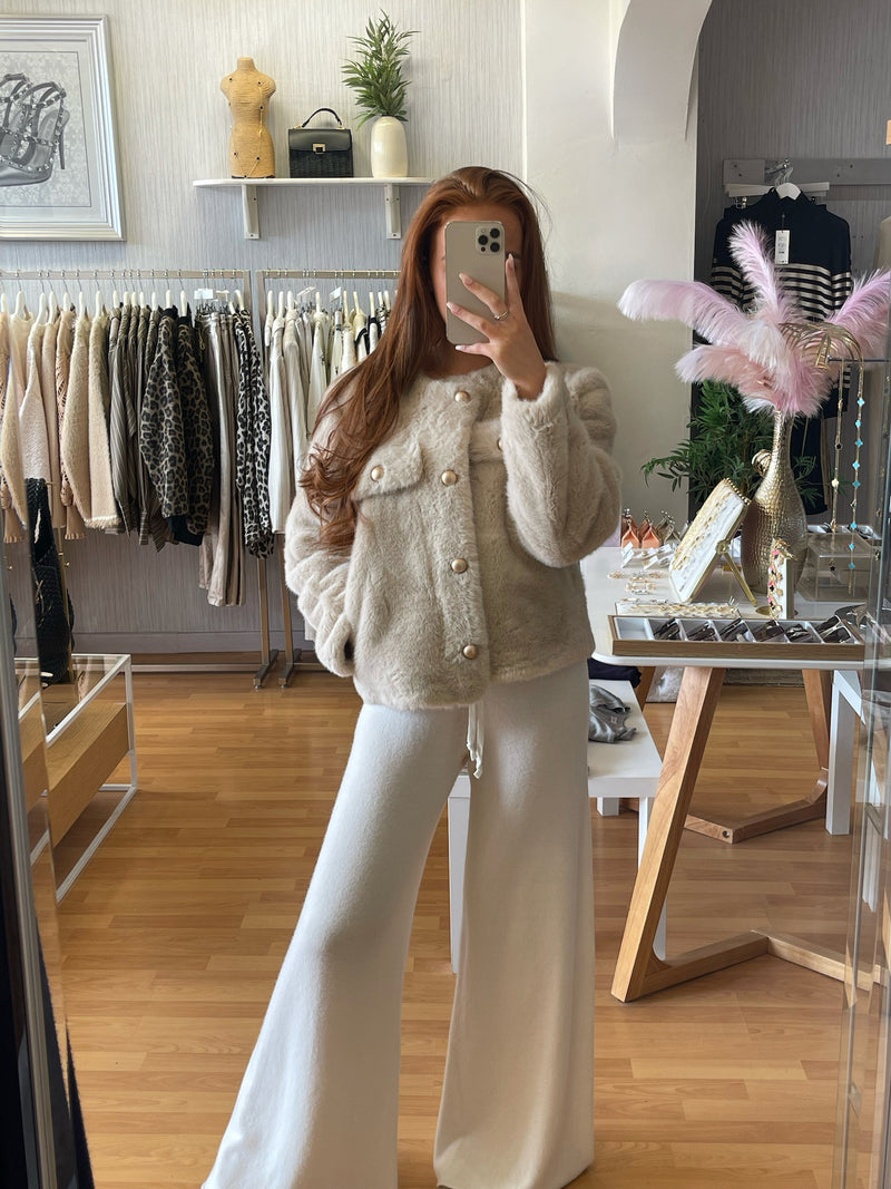 Beige Fur Jacket